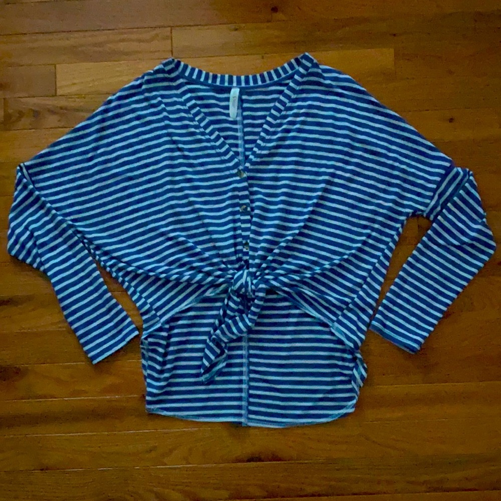 Nautical striped long sleeved top
